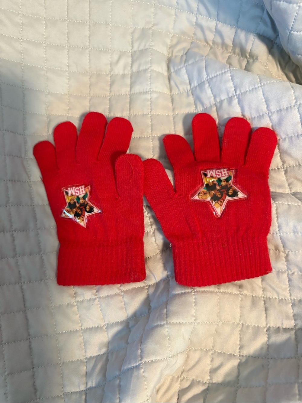 Disney high school musical red knit gloves